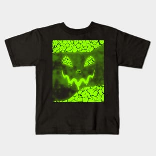 scary green neon monster grunge Kids T-Shirt